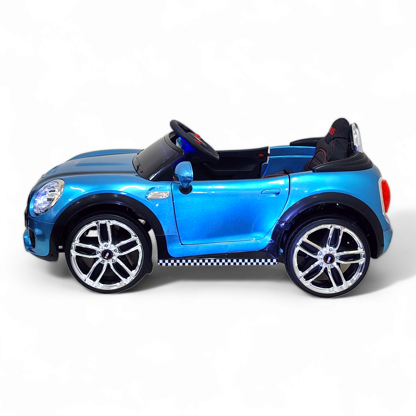 MEKASHI Bentley Car for Kids, Remote, 12V Battery, 3 Speed, LED Lights, Music, Bluetooth, 1 to 7 Years, Swing Function, Long Wheelbase, ISI Mark, Metallic Blue - Baby Rider