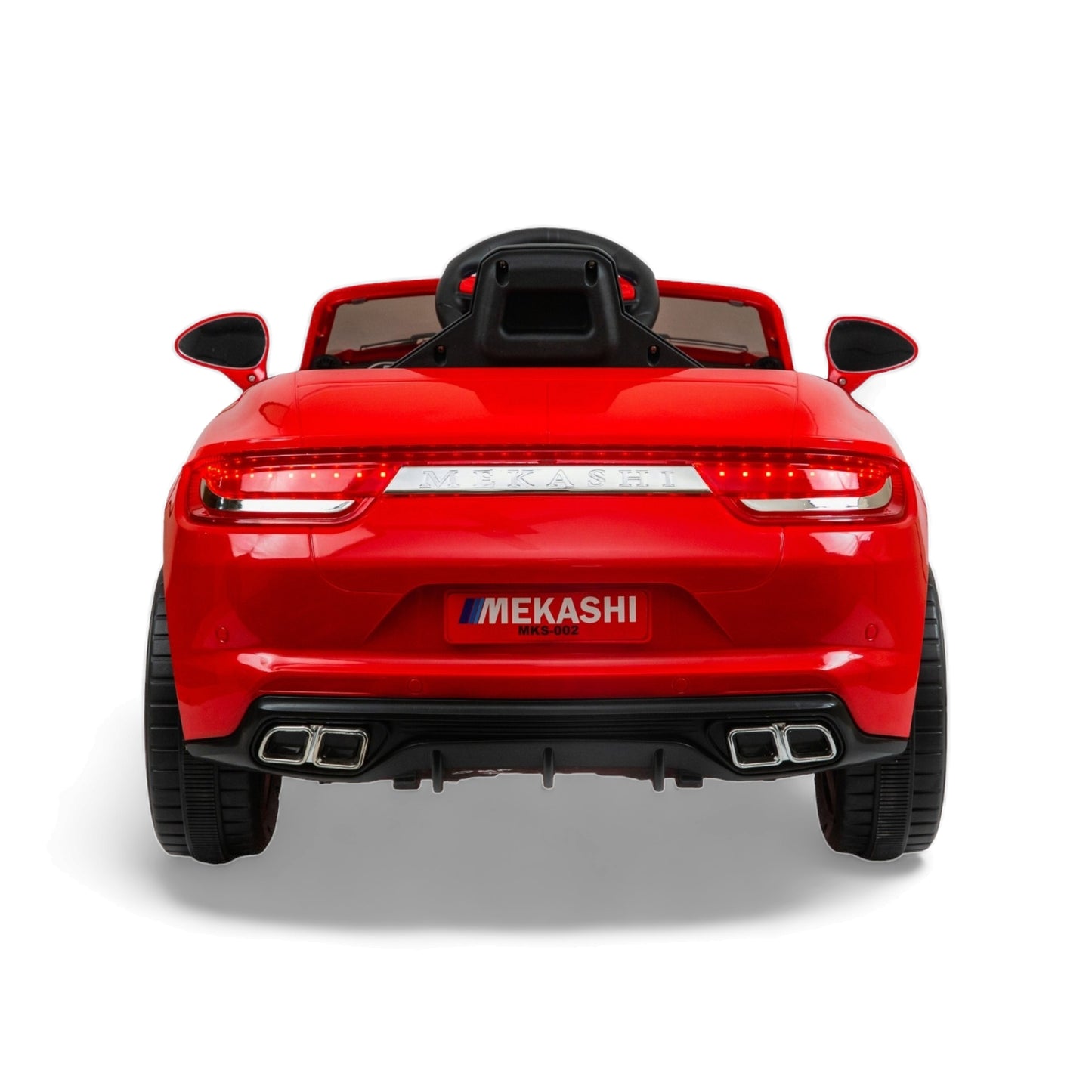 MEKASHI Porsche Car for Kids, Remote, 12V Battery, 3 Speed, LED Lights, Music, Bluetooth, 1 to 11 Years, Swing Function, Long Wheelbase, ISI Mark, Red - Baby Rider