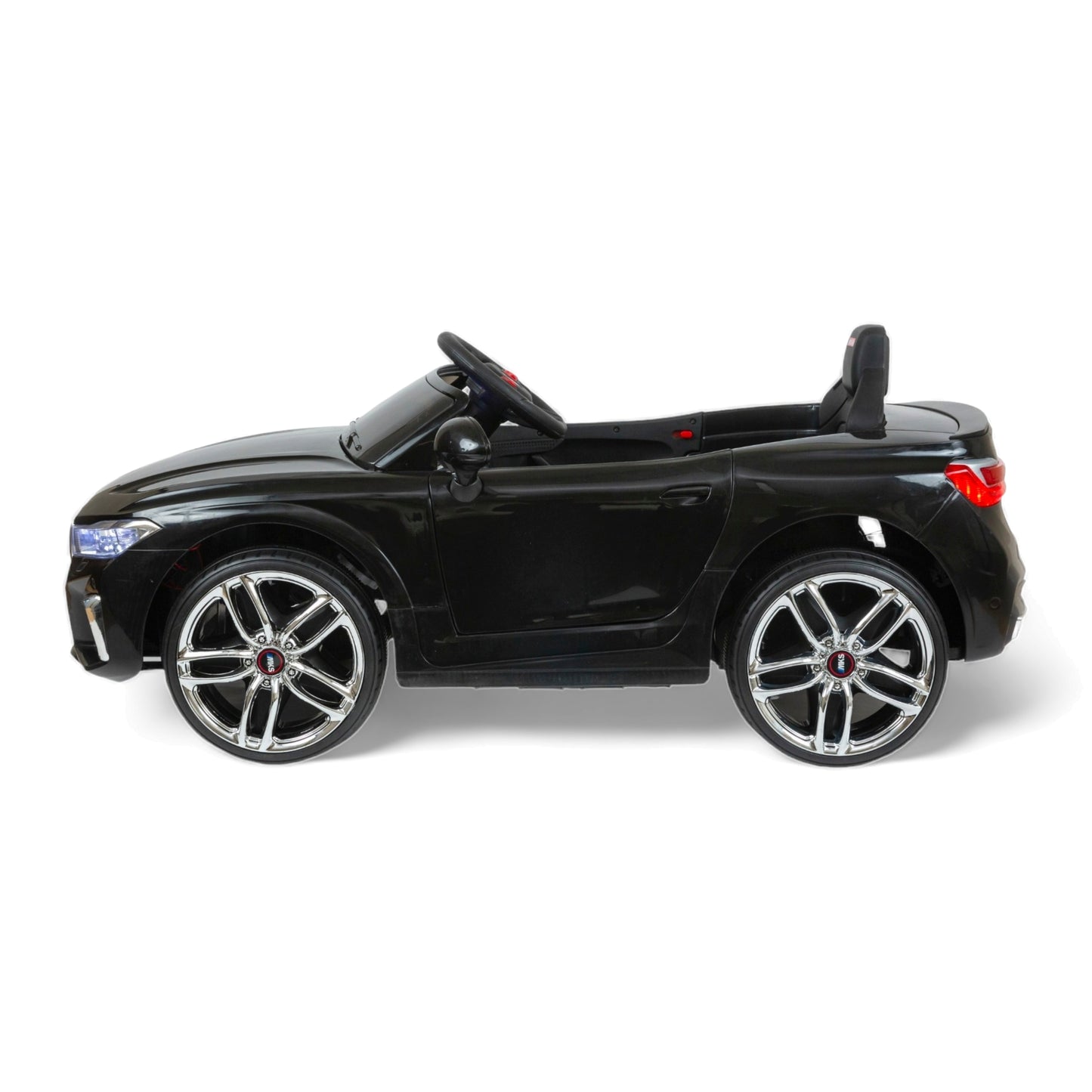 MEKASHI Electric Car for Kids, Remote, 12V Battery, 3 Speed, LED Lights, Music, Bluetooth, 1 to 7 Years, Swing Function, Long Wheelbase, ISI Mark, Black - Baby Rider