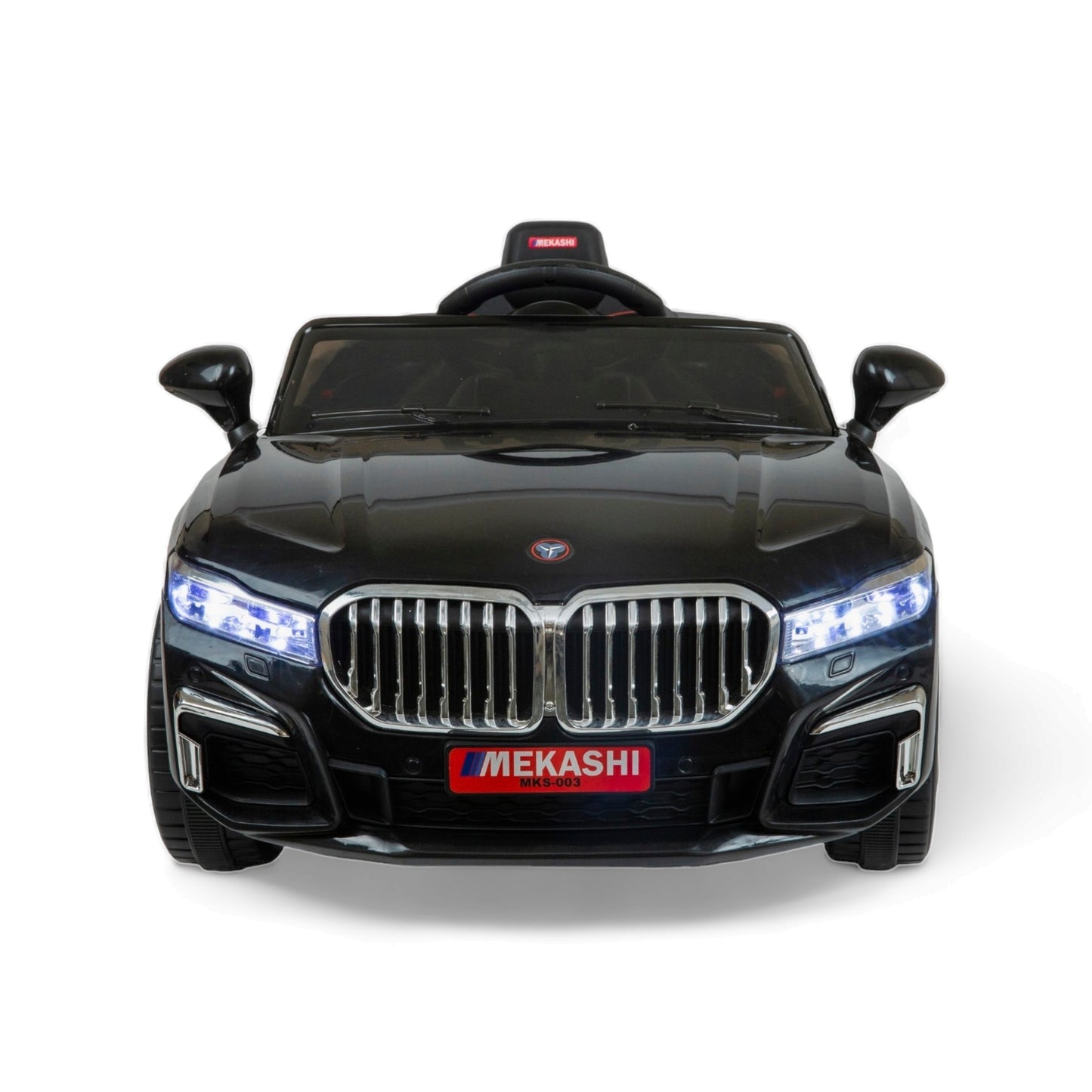 MEKASHI Electric Car for Kids, Remote, 12V Battery, 3 Speed, LED Lights, Music, Bluetooth, 1 to 7 Years, Swing Function, Long Wheelbase, ISI Mark, Black - Baby Rider