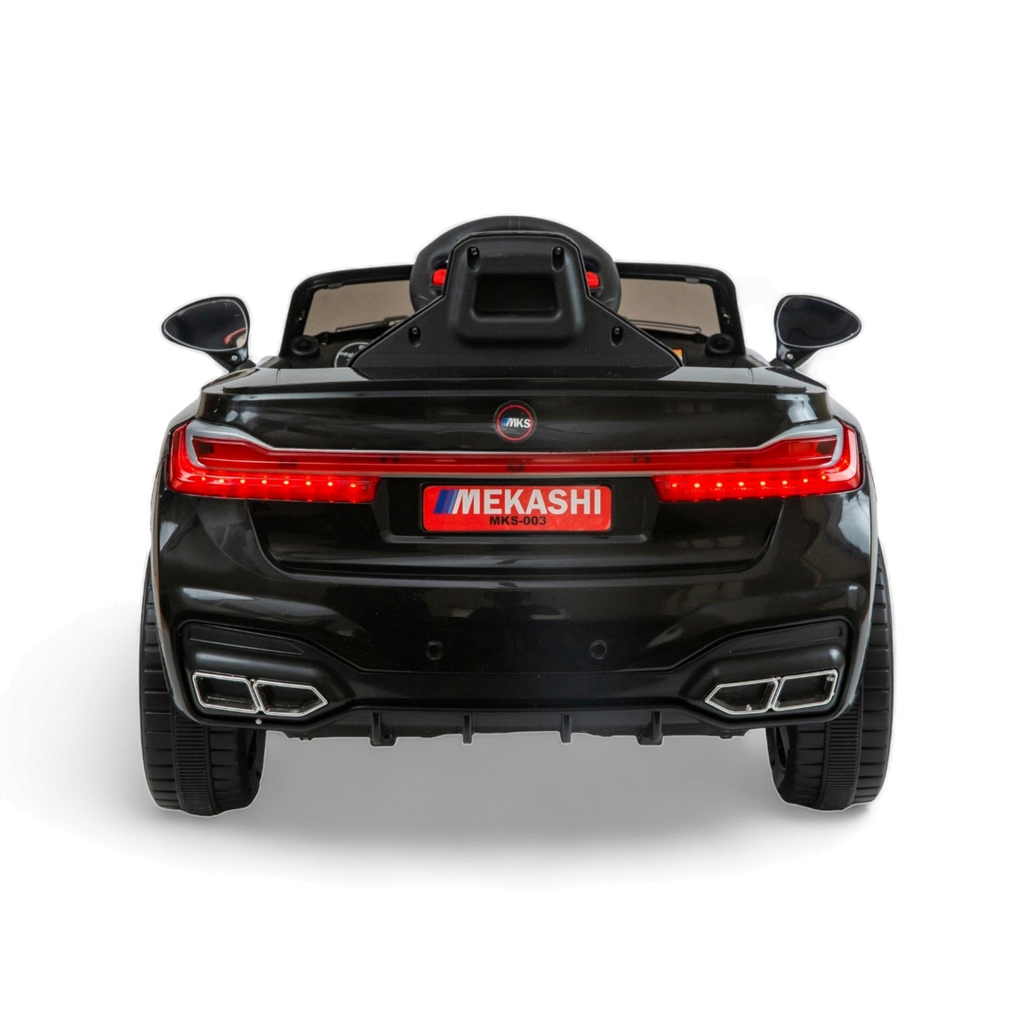 MEKASHI Electric Car for Kids, Remote, 12V Battery, 3 Speed, LED Lights, Music, Bluetooth, 1 to 7 Years, Swing Function, Long Wheelbase, ISI Mark, Black - Baby Rider