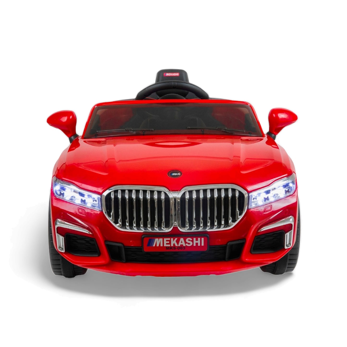 MEKASHI Electric Car for Kids, Remote, 12V Battery, 3 Speed, LED Lights, Music, Bluetooth, 1 to 11 Years, Swing Function, Long Wheelbase, ISI Mark, Red - Baby Rider