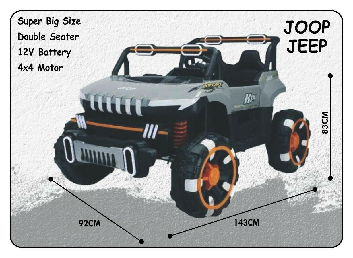 Kids Battery Joop Jeep | 12V Battery | Sturdy Material | Max Load 45KG - Baby Rider