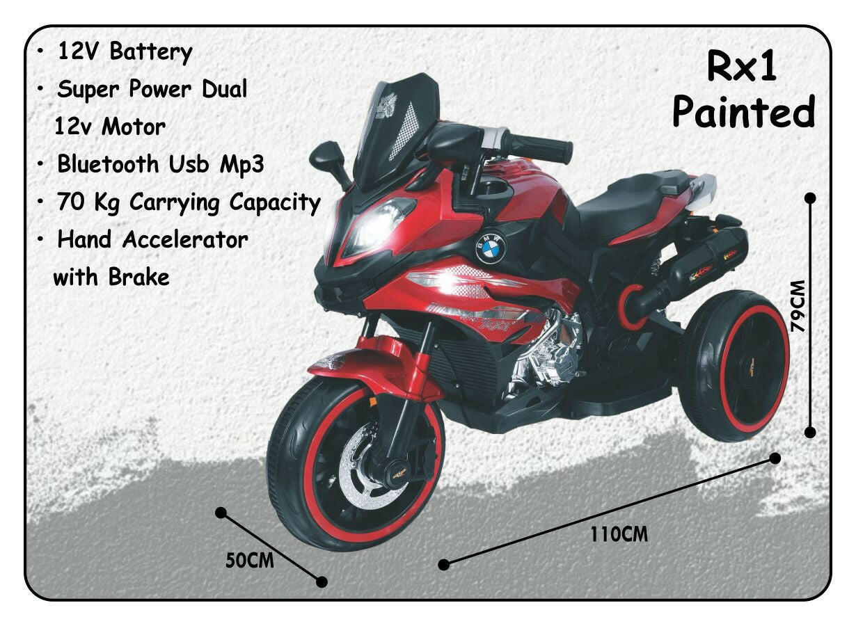 Painted Red Bike | 12V Battery | Sturdy Material | Max Load 50KG - Baby Rider