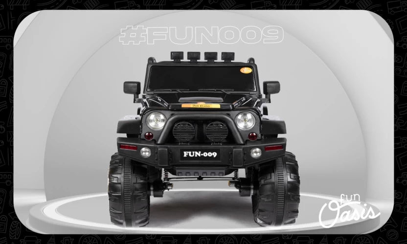 Battery operated Kids off road Black Jeep | 12V Battery | Sturdy Material | Max Load 45 KG - Baby Rider