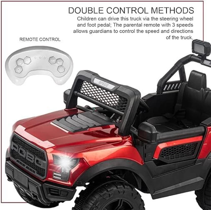 Battery operated Kids Berry Red Jeep | 12V Battery | Sturdy Material | Max Load 45 KG - Baby Rider