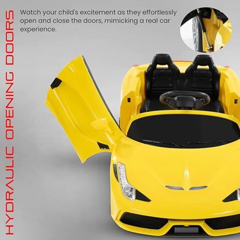 Ferrarri Kids Supercar | Z8 Battery | Sturdy Material | Max Load 45 KG - Baby Rider