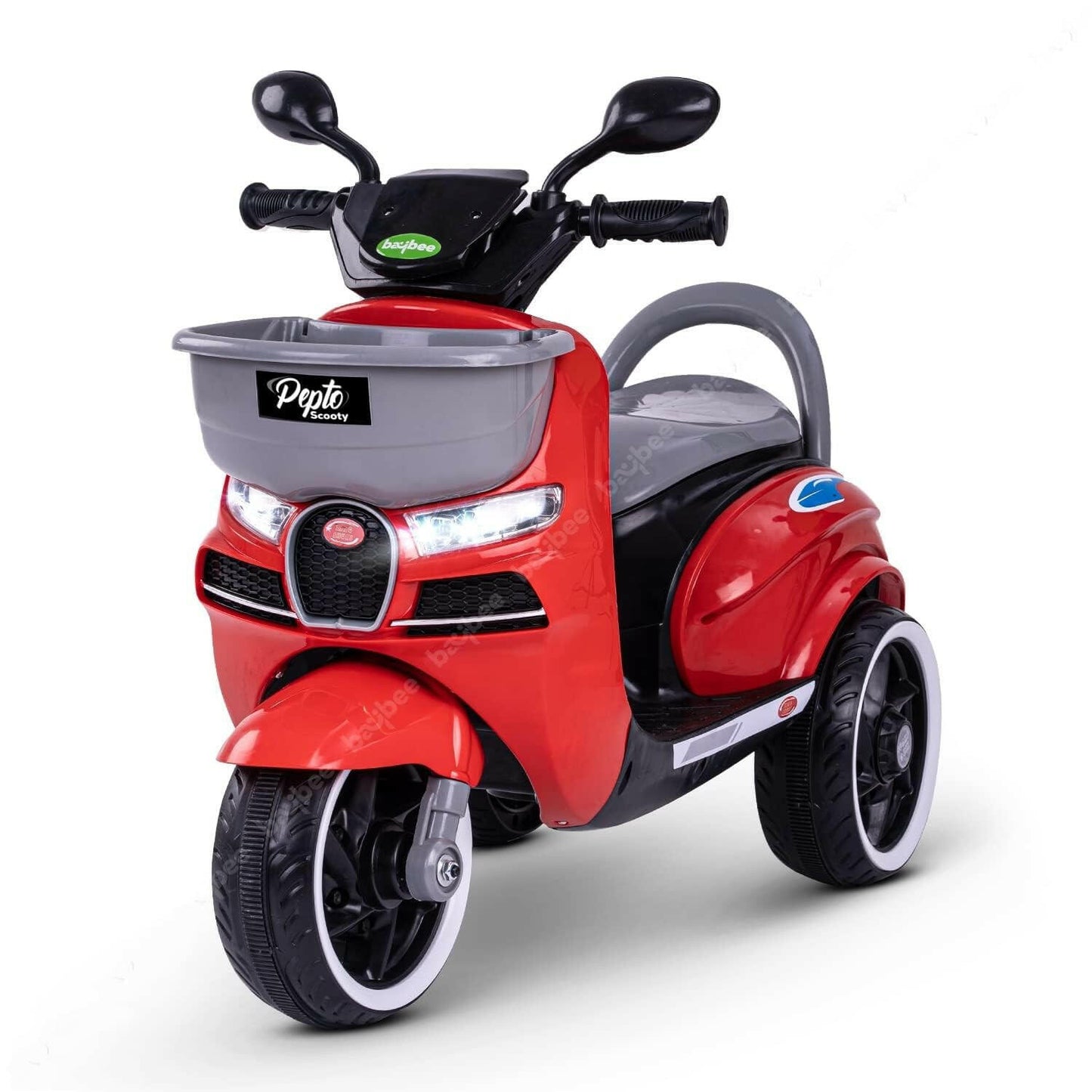 Red Scooter| 12V Battery | Sturdy Material | Max Load 35 KG - Baby Rider