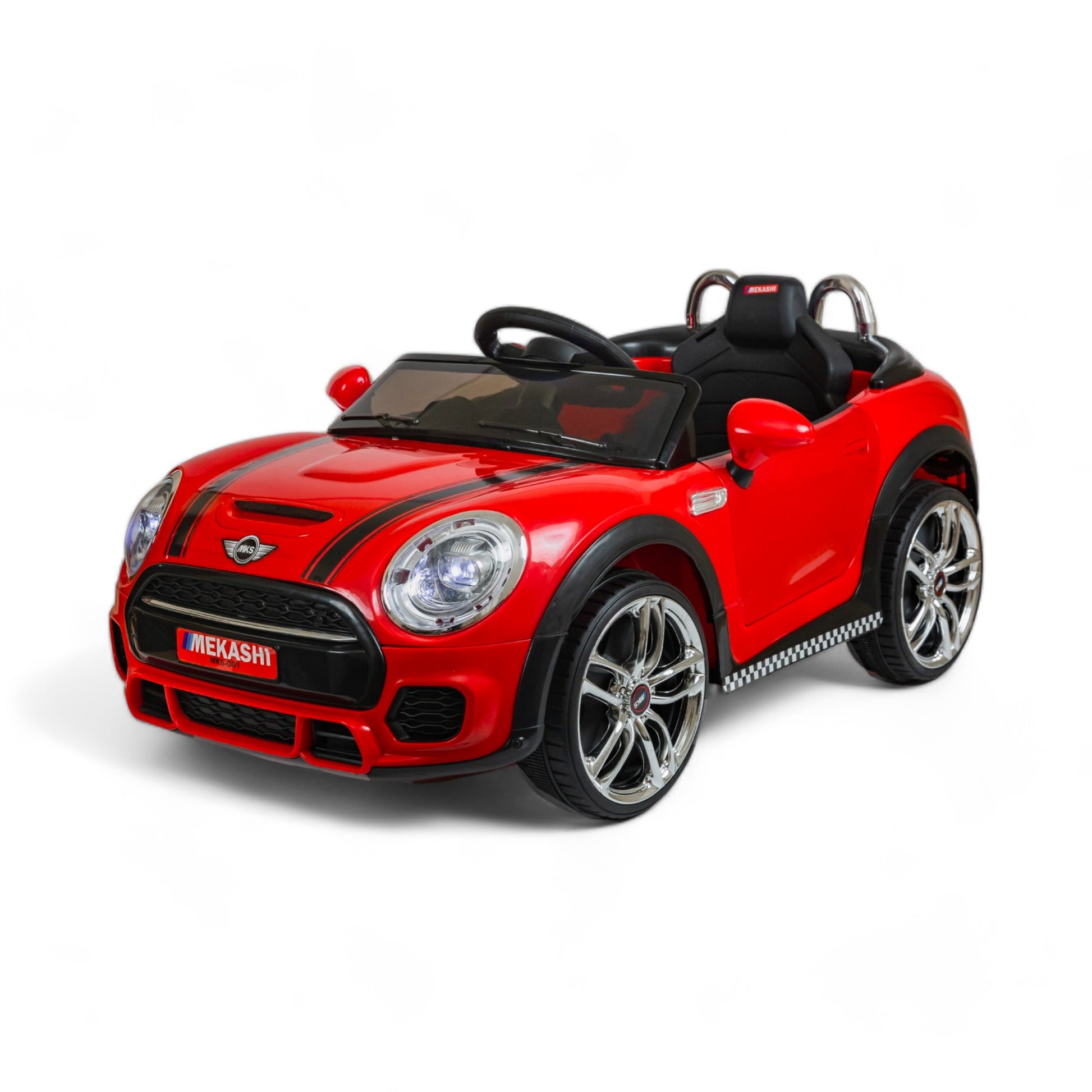 MEKASHI Bentley Car for Kids, Remote, 12V Battery, 3 Speed, LED Lights, Music, Bluetooth, 1 to 7 Years, Swing Function, Long Wheelbase, ISI Mark, Red - Baby Rider