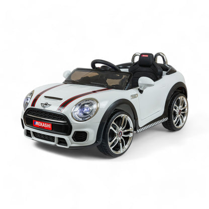 MEKASHI Bentley Car for Kids, Remote, 12V Battery, 3 Speed, LED Lights, Music, Bluetooth, 1 to 7 Years, Swing Function, Long Wheelbase, ISI Mark, White - Baby Rider