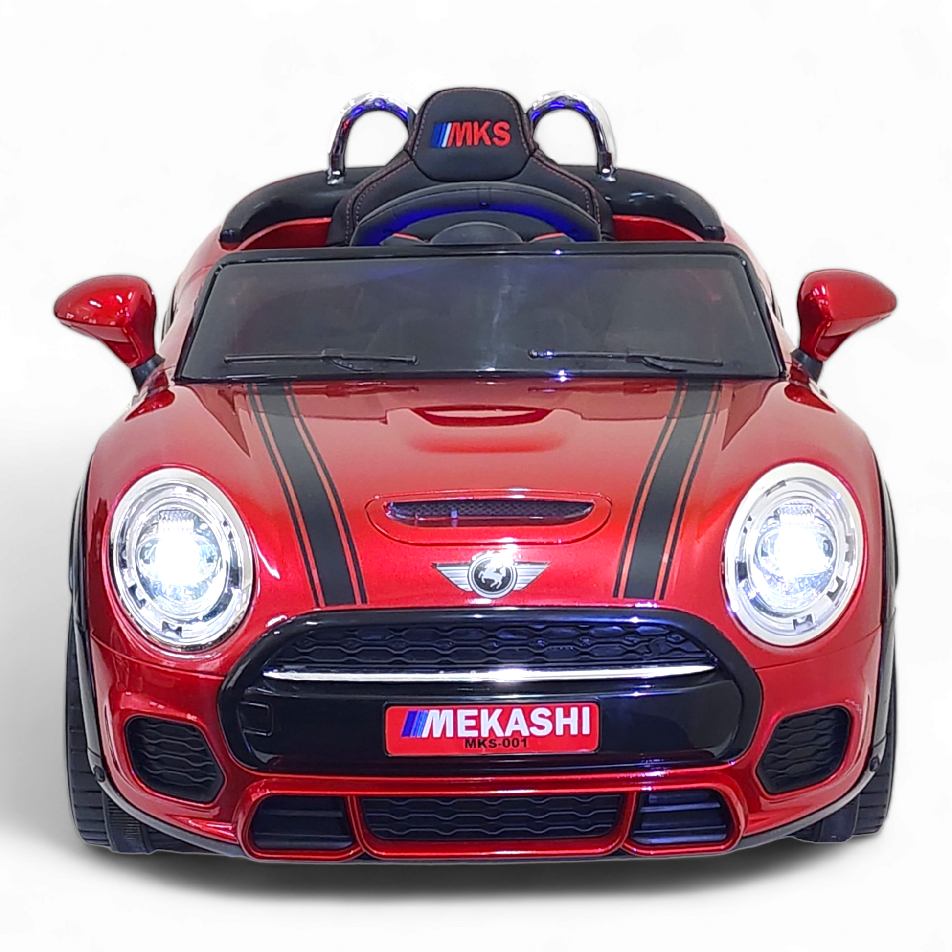 MEKASHI Bentley Car for Kids, Remote, 12V Battery, 3 Speed, LED Lights, Music, Bluetooth, 1 to 7 Years, Swing Function, Long Wheelbase, ISI Mark, Metallic Red - Baby Rider