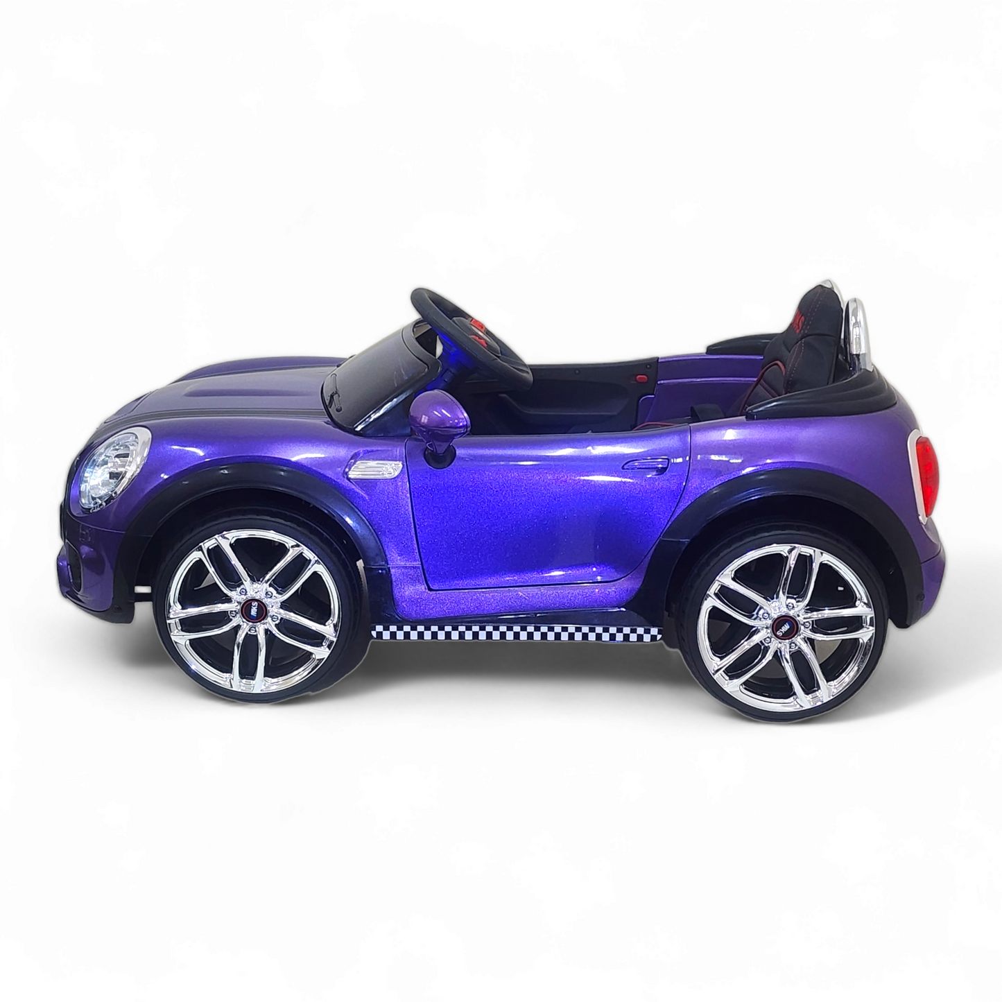 MEKASHI Bentley Car for Kids, Remote, 12V Battery, 3 Speed, LED Lights, Music, Bluetooth, 1 to 7 Years, Swing Function, Long Wheelbase, ISI Mark, Metallic Violet - Baby Rider