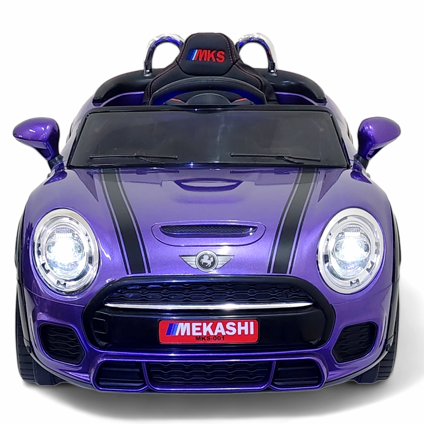 MEKASHI Bentley Car for Kids, Remote, 12V Battery, 3 Speed, LED Lights, Music, Bluetooth, 1 to 7 Years, Swing Function, Long Wheelbase, ISI Mark, Metallic Violet - Baby Rider