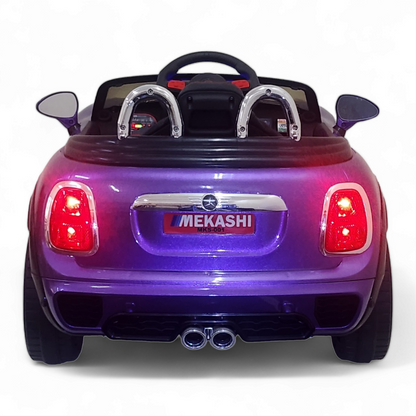 MEKASHI Bentley Car for Kids, Remote, 12V Battery, 3 Speed, LED Lights, Music, Bluetooth, 1 to 7 Years, Swing Function, Long Wheelbase, ISI Mark, Metallic Violet - Baby Rider