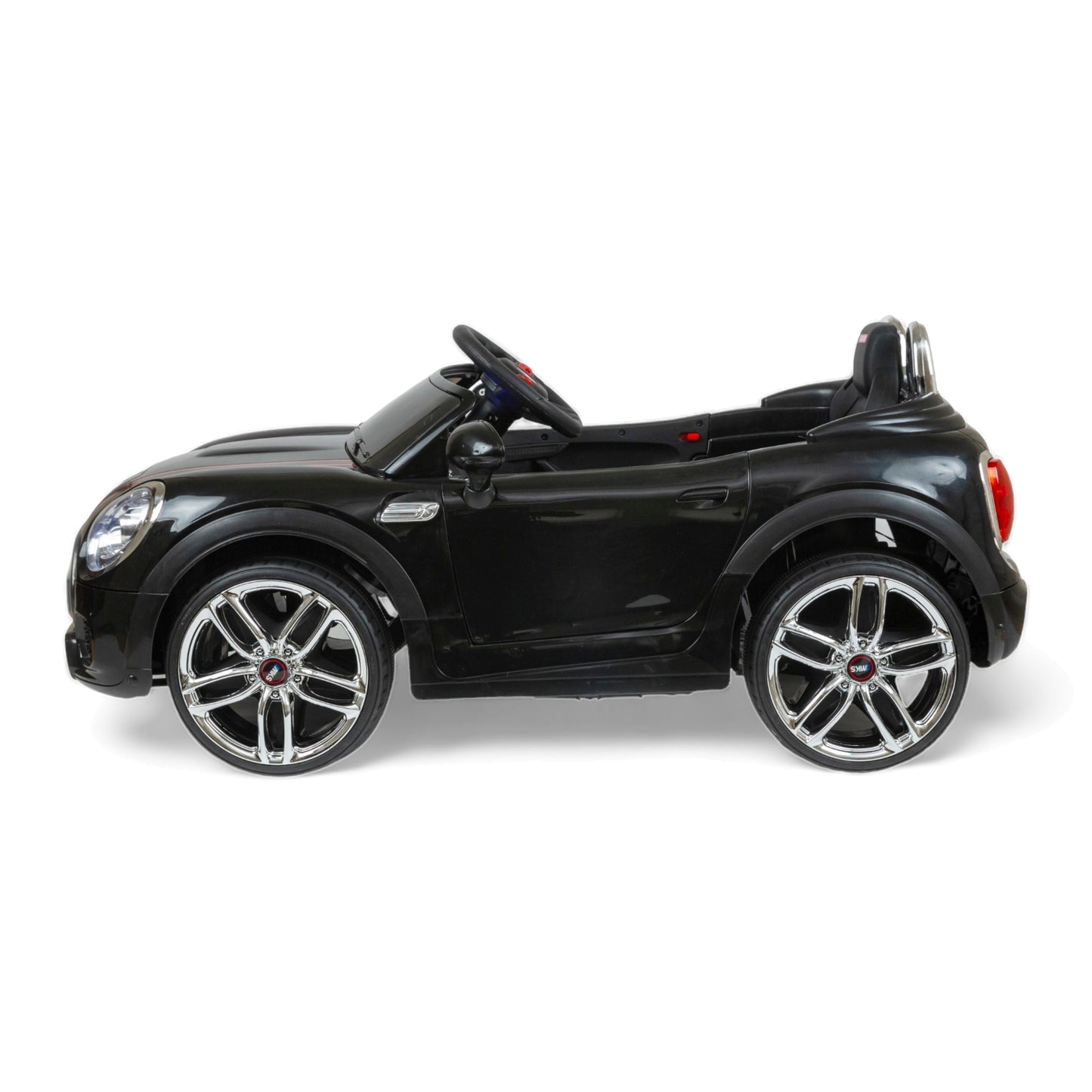 MEKASHI Bentley Car for Kids, Remote, 12V Battery, 3 Speed, LED Lights, Music, Bluetooth, 1 to 7 Years, Swing Function, Long Wheelbase, ISI Mark, Black - Baby Rider