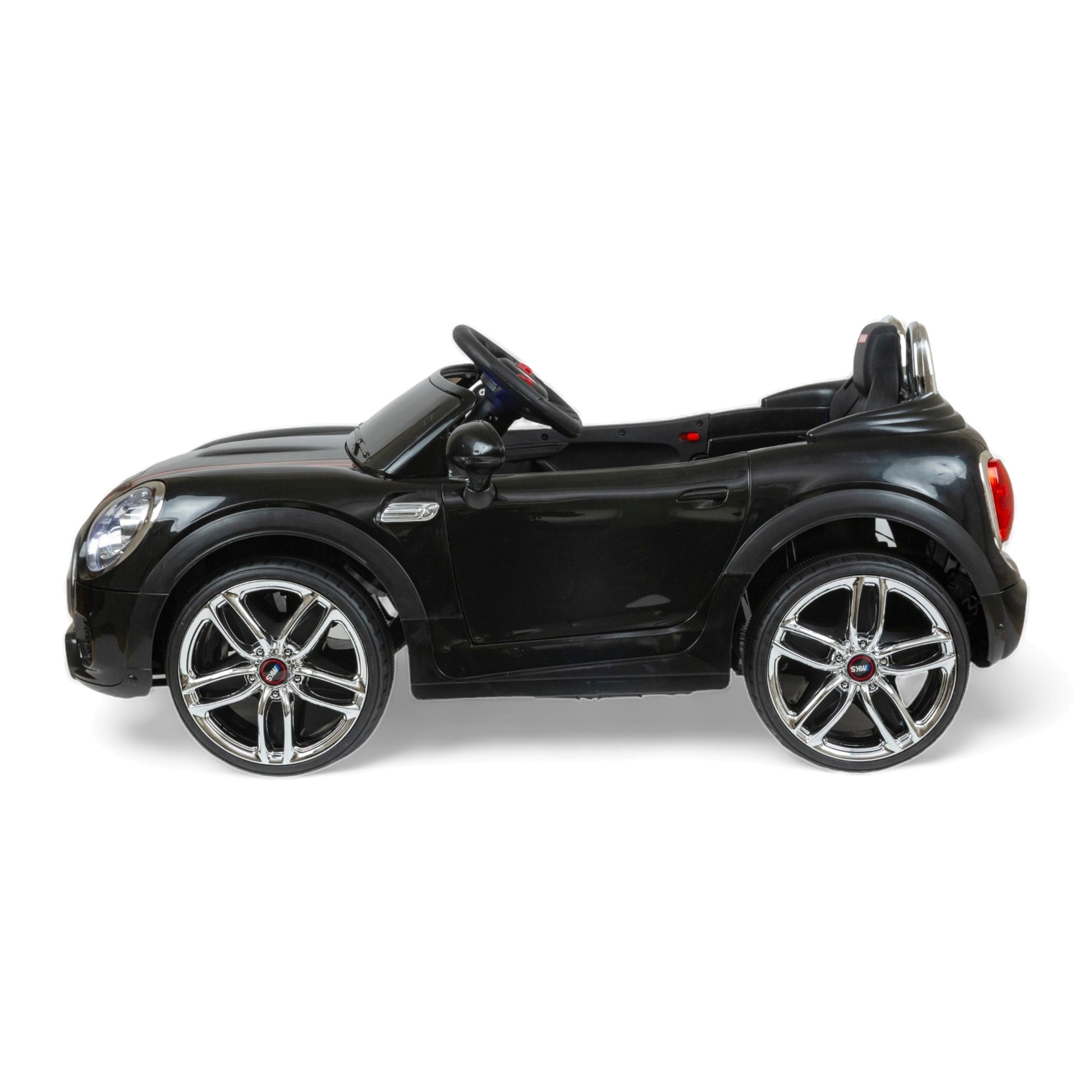 MEKASHI Bentley Car for Kids, Remote, 12V Battery, 3 Speed, LED Lights, Music, Bluetooth, 1 to 7 Years, Swing Function, Long Wheelbase, ISI Mark, Black - Baby Rider