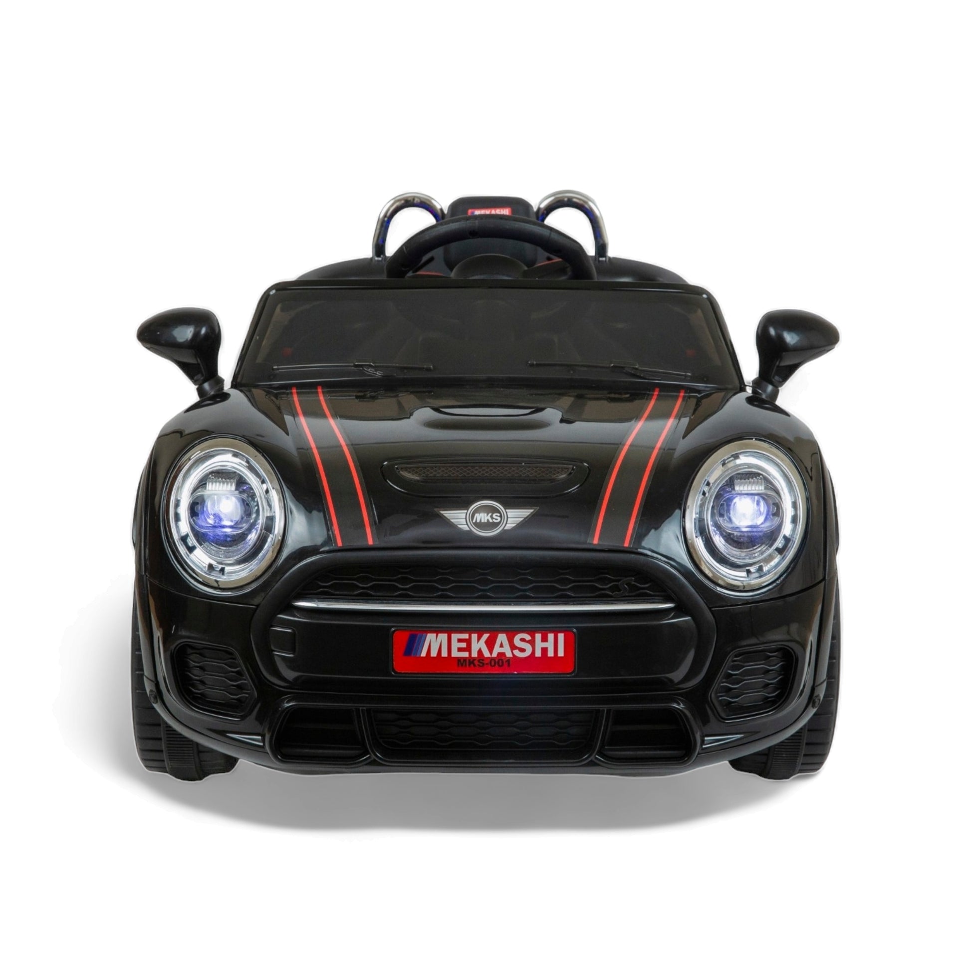 MEKASHI Bentley Car for Kids, Remote, 12V Battery, 3 Speed, LED Lights, Music, Bluetooth, 1 to 7 Years, Swing Function, Long Wheelbase, ISI Mark, Black - Baby Rider