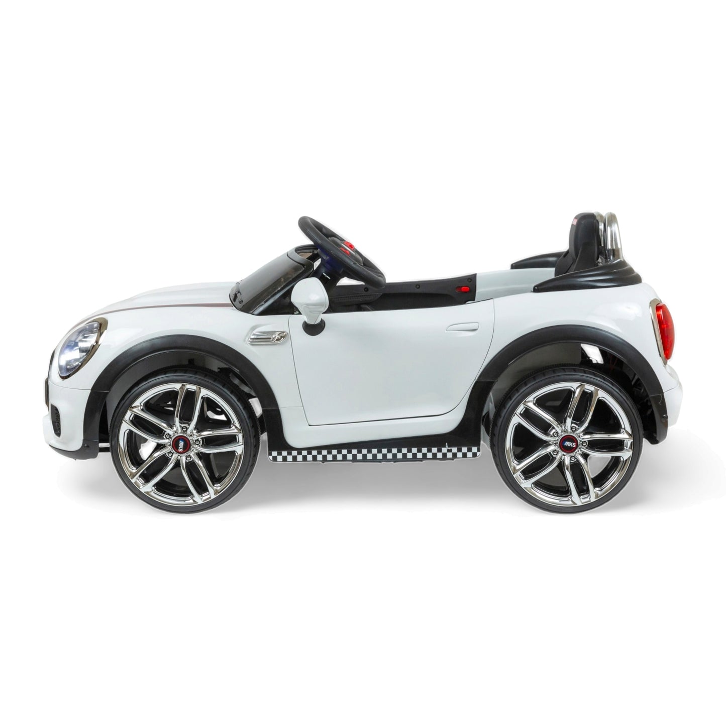 MEKASHI Bentley Car for Kids, Remote, 12V Battery, 3 Speed, LED Lights, Music, Bluetooth, 1 to 7 Years, Swing Function, Long Wheelbase, ISI Mark, White - Baby Rider
