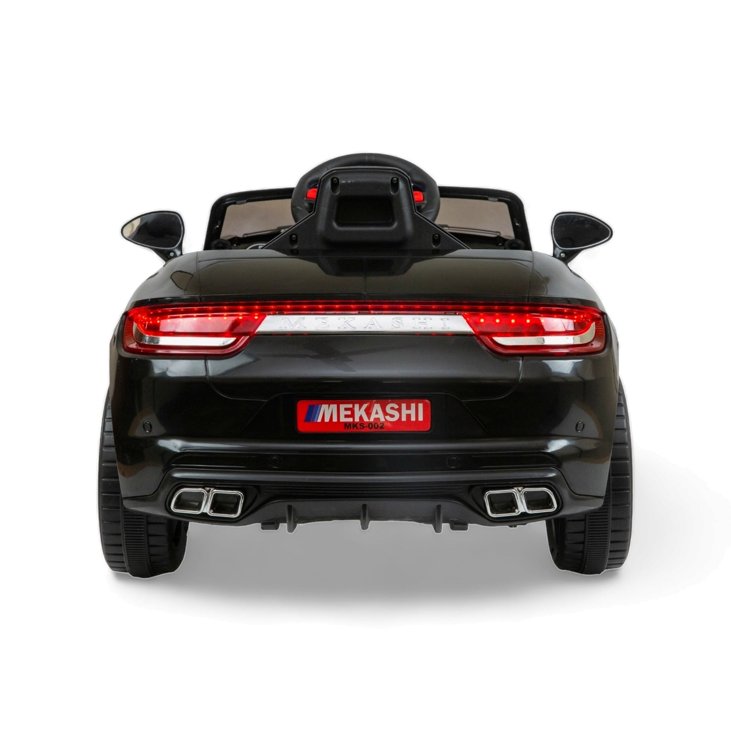 MEKASHI Porsche Car for Kids, Remote, 12V Battery, 3 Speed, LED Lights, Music, Bluetooth, 1 to 11 Years, Swing Function, Long Wheelbase, ISI Mark, Black - Baby Rider