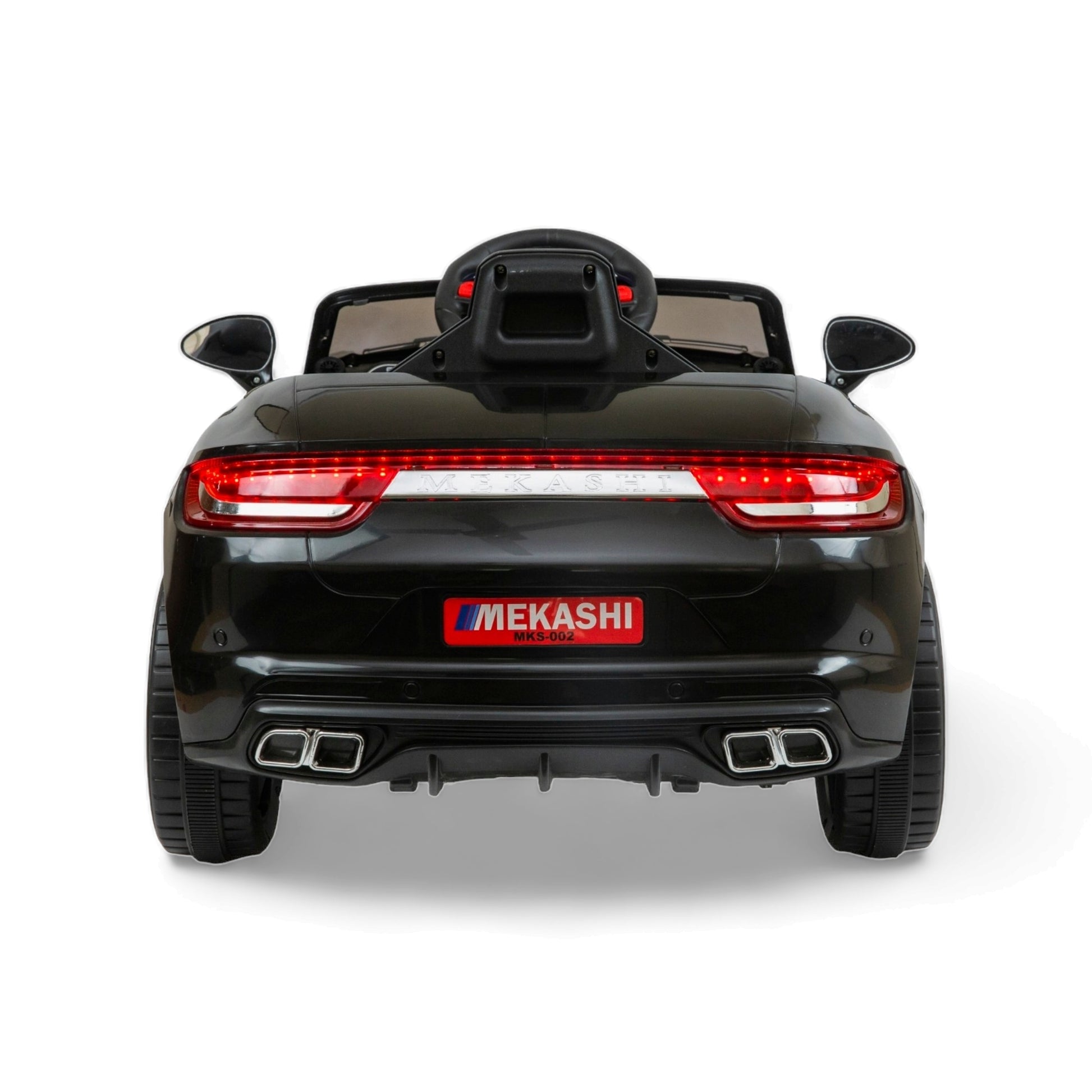 MEKASHI Porsche Car for Kids, Remote, 12V Battery, 3 Speed, LED Lights, Music, Bluetooth, 1 to 11 Years, Swing Function, Long Wheelbase, ISI Mark, Black - Baby Rider