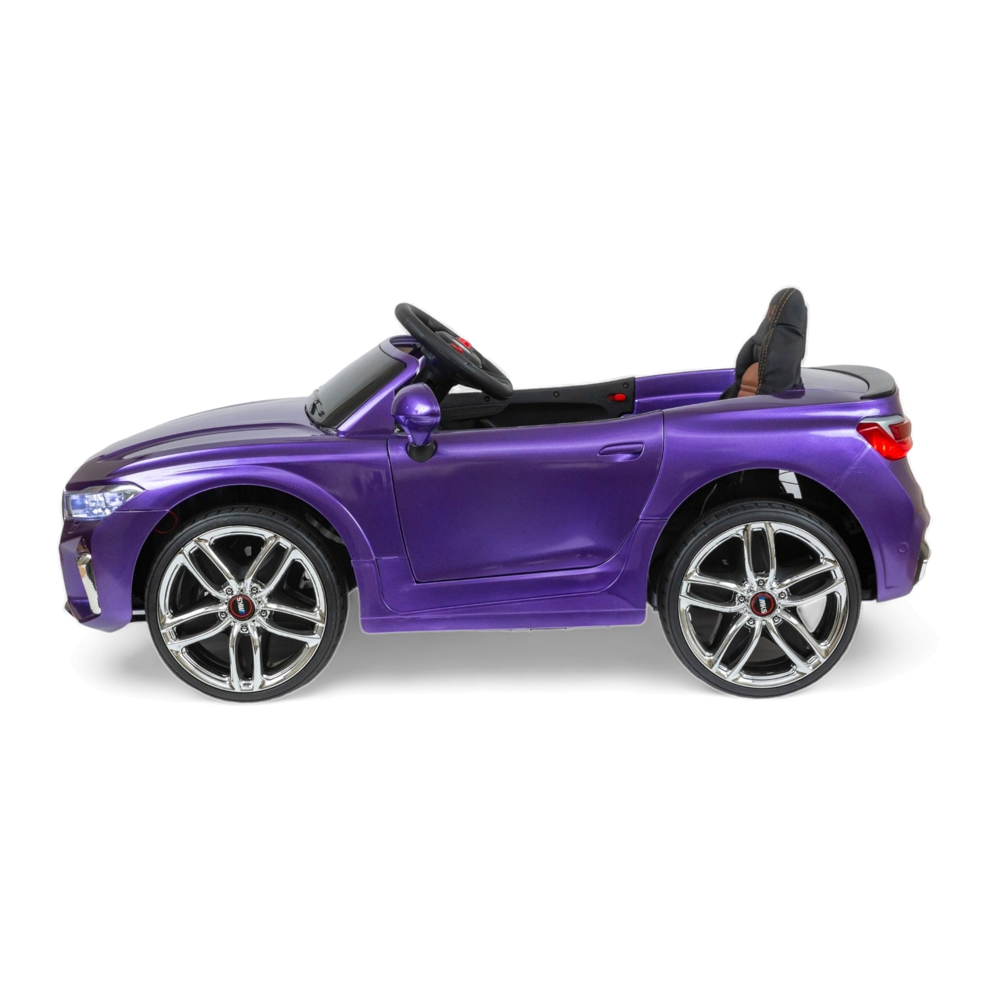 MEKASHI Electric Car for Kids, Remote, 12V Battery, 3 Speed, LED Lights, Music, Bluetooth, 1 to 11 Years, Swing Function, Long Wheelbase, ISI Mark, Metallic Violet - Baby Rider