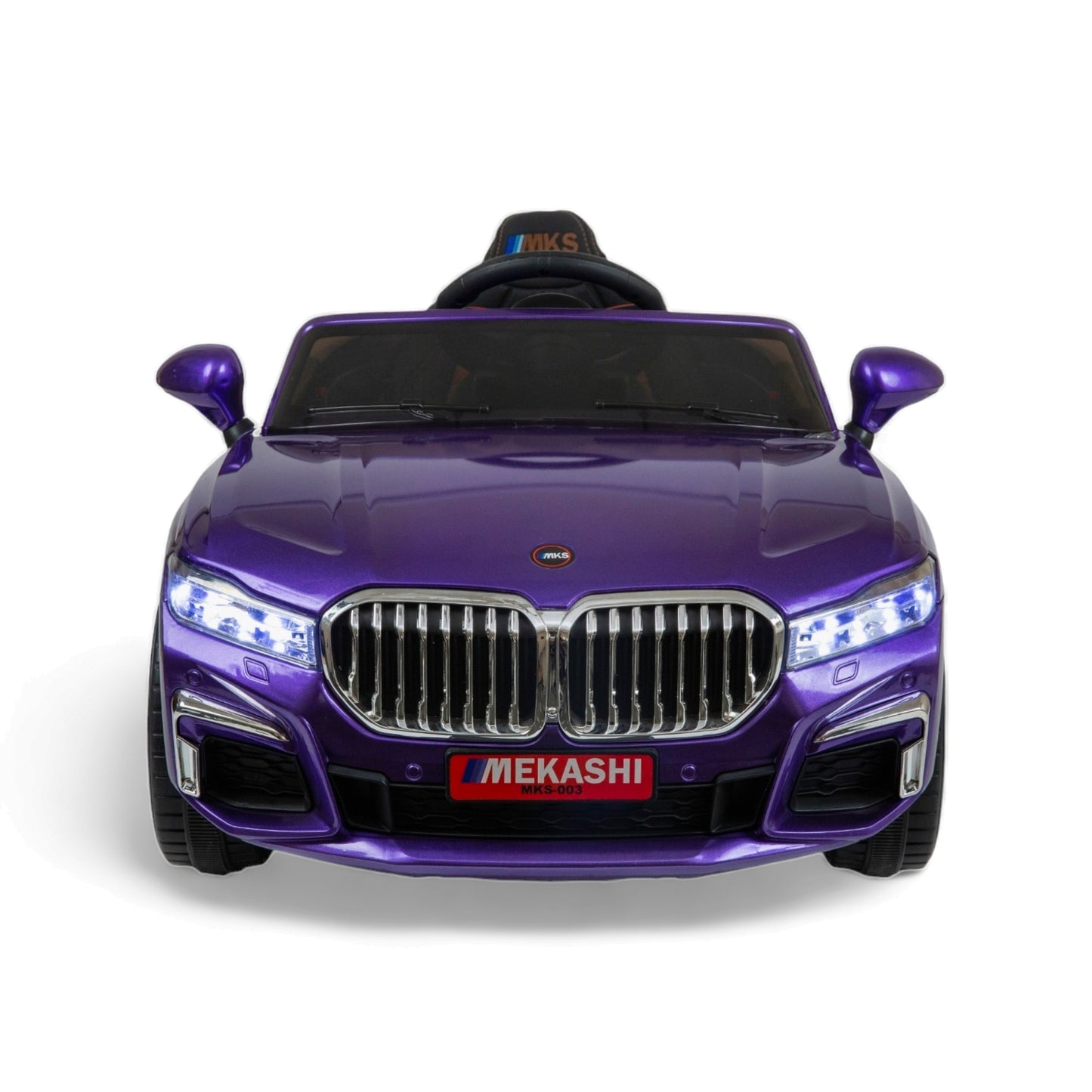 MEKASHI Electric Car for Kids, Remote, 12V Battery, 3 Speed, LED Lights, Music, Bluetooth, 1 to 11 Years, Swing Function, Long Wheelbase, ISI Mark, Metallic Violet - Baby Rider