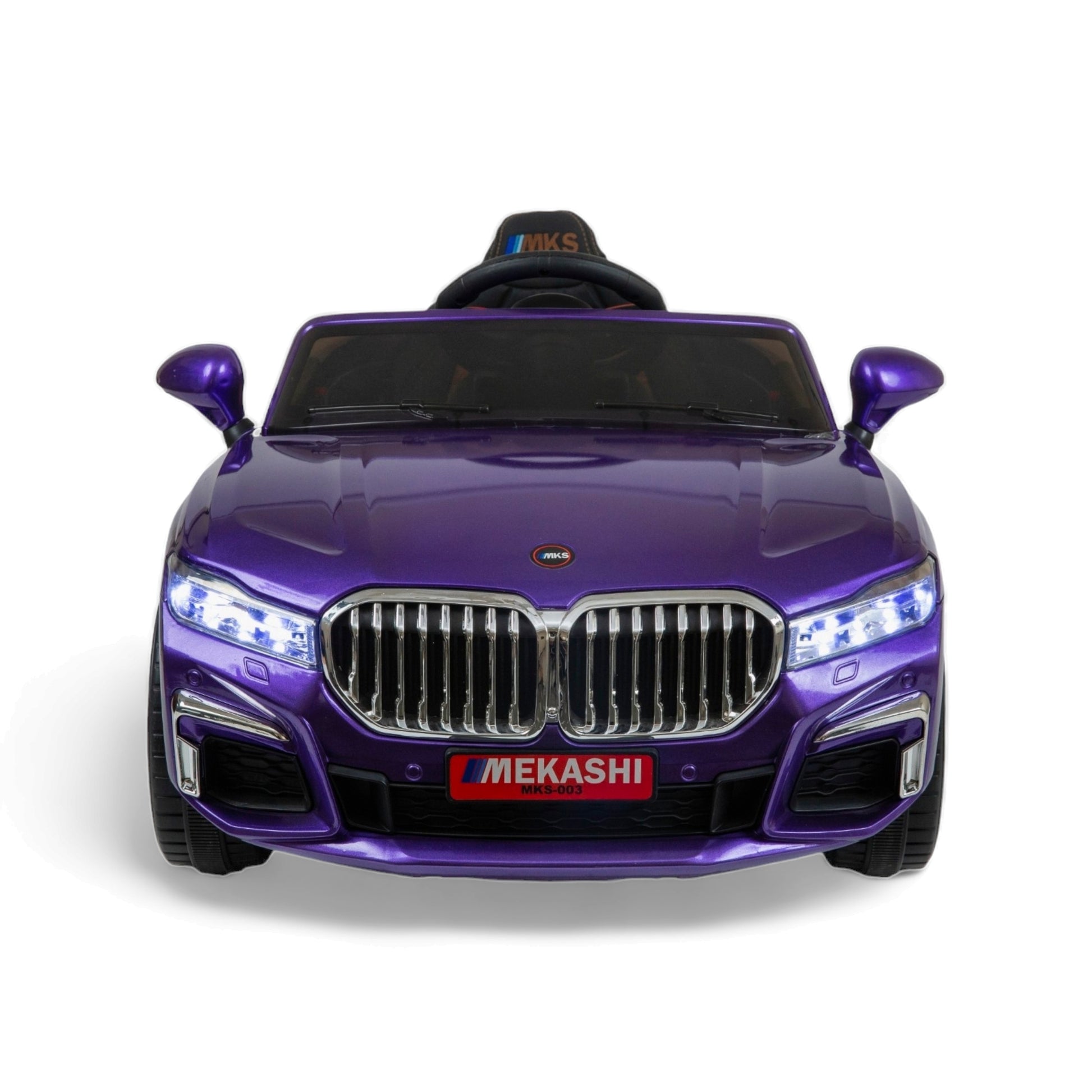 MEKASHI Electric Car for Kids, Remote, 12V Battery, 3 Speed, LED Lights, Music, Bluetooth, 1 to 11 Years, Swing Function, Long Wheelbase, ISI Mark, Metallic Violet - Baby Rider