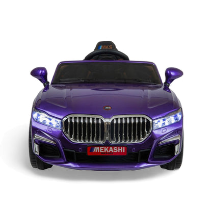 MEKASHI Electric Car for Kids, Remote, 12V Battery, 3 Speed, LED Lights, Music, Bluetooth, 1 to 11 Years, Swing Function, Long Wheelbase, ISI Mark, Metallic Violet - Baby Rider