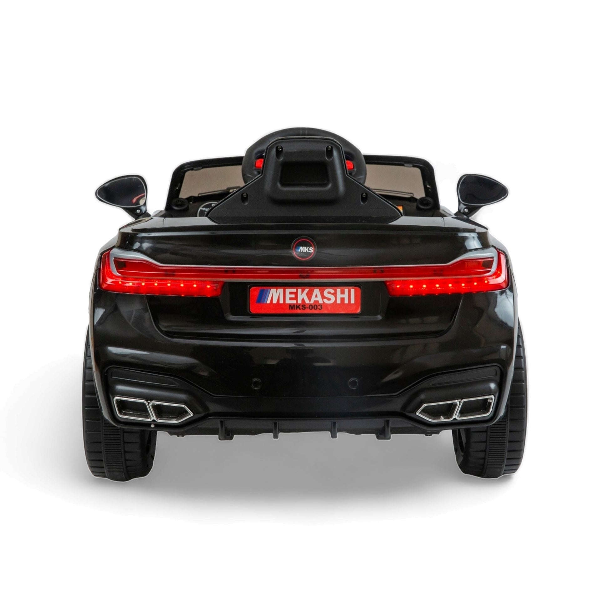 MEKASHI Electric Car for Kids, Remote, 12V Battery, 3 Speed, LED Lights, Music, Bluetooth, 1 to 7 Years, Swing Function, Long Wheelbase, ISI Mark, Black - Baby Rider