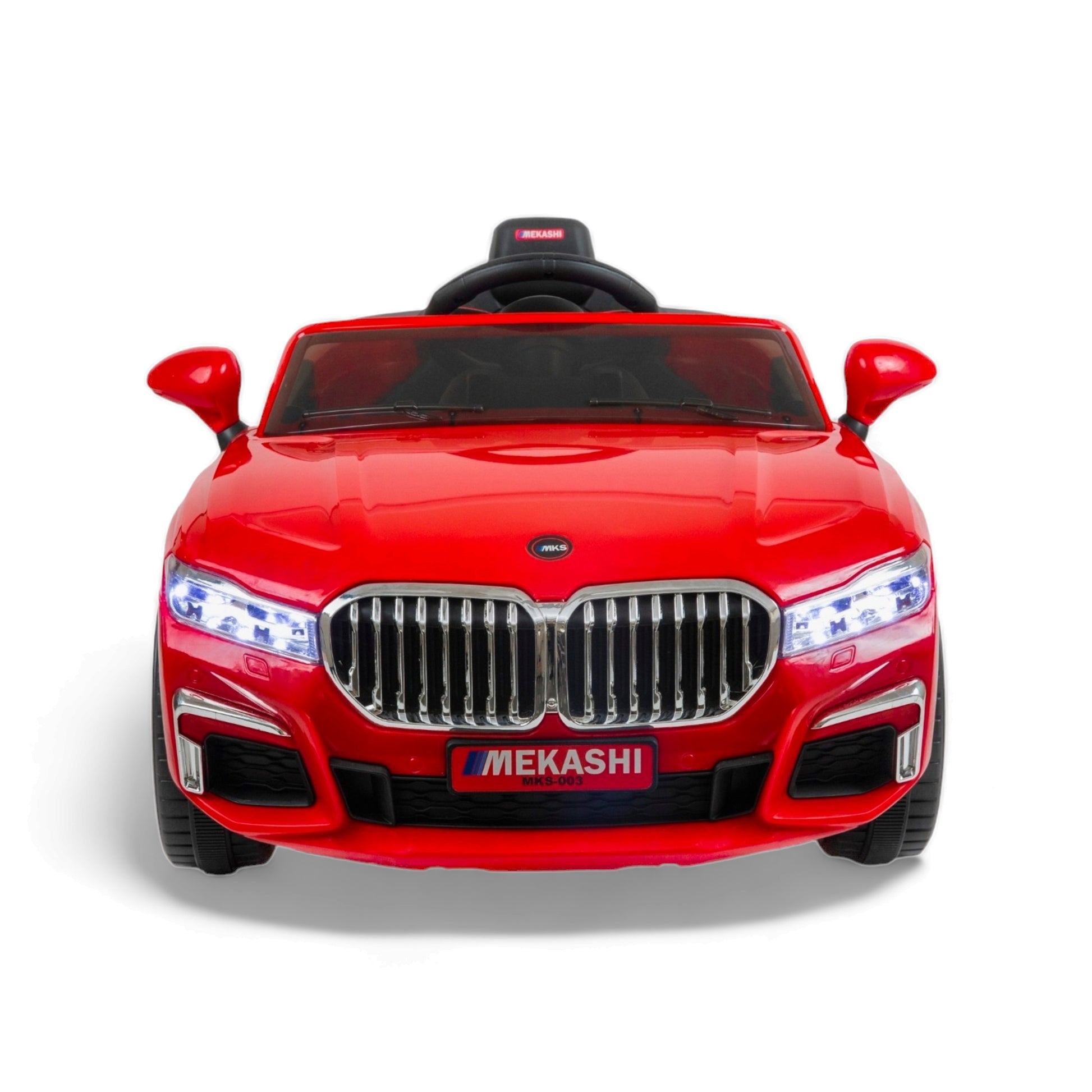 MEKASHI Electric Car for Kids, Remote, 12V Battery, 3 Speed, LED Lights, Music, Bluetooth, 1 to 11 Years, Swing Function, Long Wheelbase, ISI Mark, Red - Baby Rider