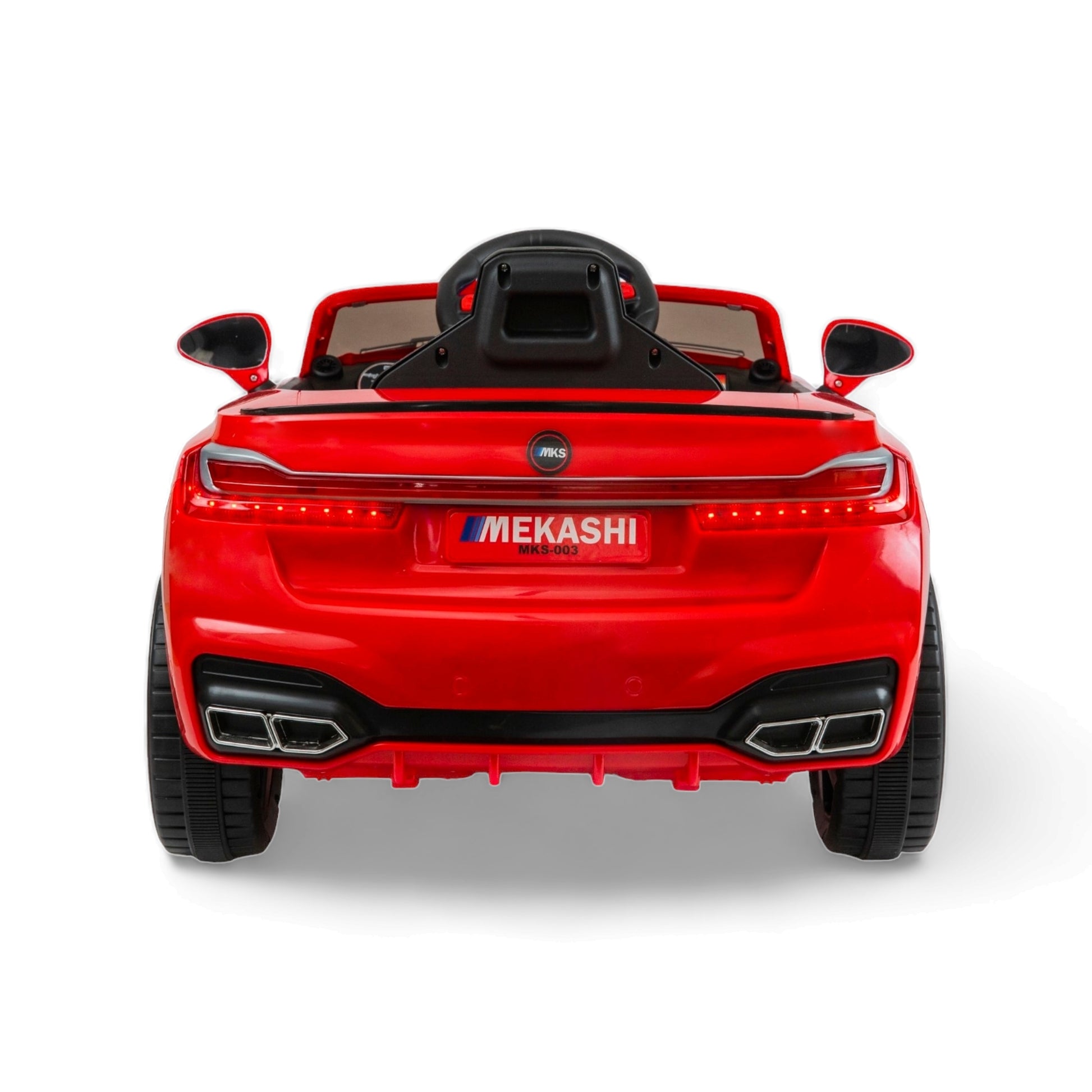MEKASHI Electric Car for Kids, Remote, 12V Battery, 3 Speed, LED Lights, Music, Bluetooth, 1 to 11 Years, Swing Function, Long Wheelbase, ISI Mark, Red - Baby Rider