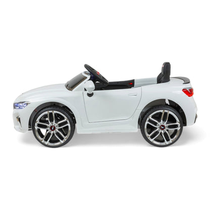 MEKASHI Electric Car for Kids, Remote, 12V Battery, 3 Speed, LED Lights, Music, Bluetooth, 1 to 11 Years, Swing Function, Long Wheelbase, ISI Mark, White - Baby Rider