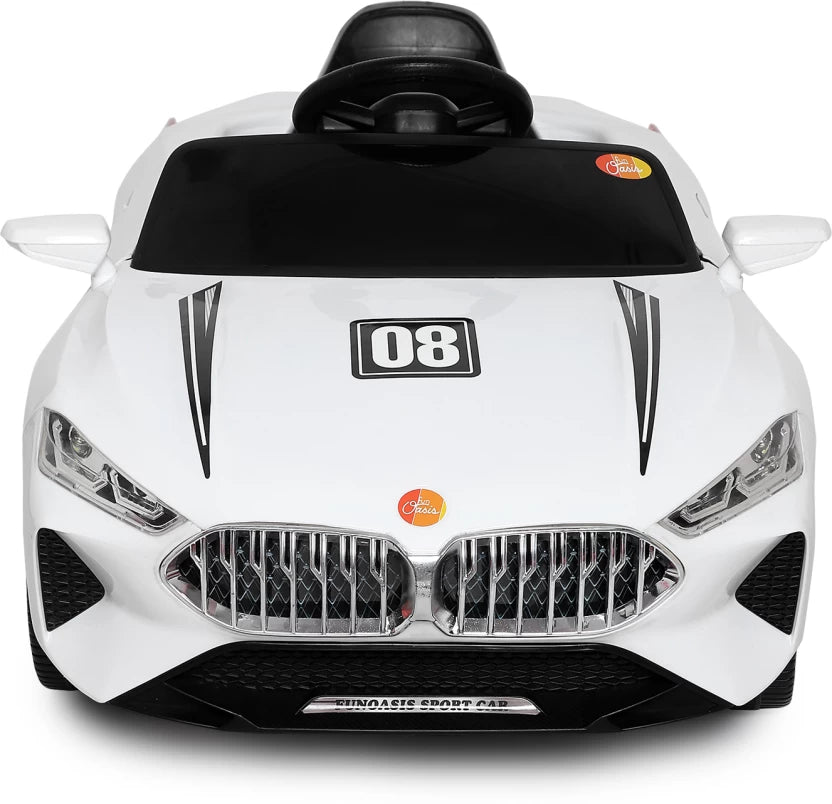 Ferrarri Kids white Supercar | 12V Battery | Sturdy Material | Max Load 45 KG - Baby Rider
